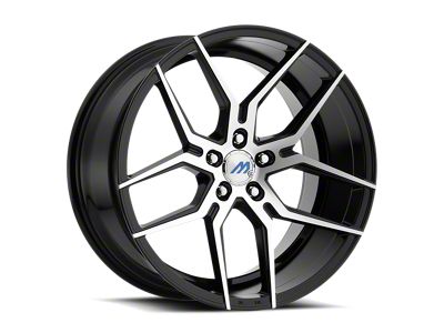 MACH Euro Concave ME.4 Glossy Black Machined Wheel; 20x9; 20mm Offset (06-10 RWD Charger)