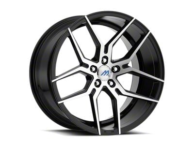 MACH Euro Concave ME.4 Glossy Black Machined Wheel; 20x9 (07-10 AWD Charger)