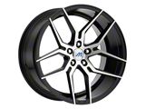 MACH Euro Concave ME.4 Glossy Black Machined Wheel; Rear Only; 20x10.5; 25mm Offset (06-10 RWD Charger)