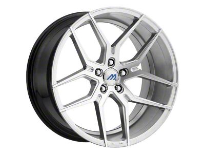 MACH Euro Concave ME.4 Hyper Silver Machined Wheel; Rear Only; 20x10.5 (06-10 RWD Charger)