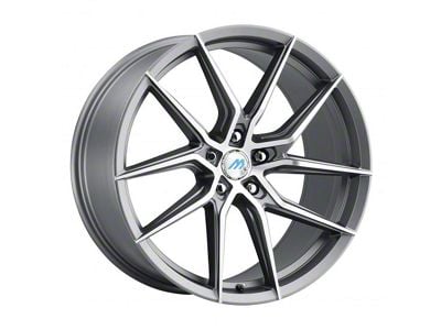 MACH Euro Concave ME.6 Titanium Gray Machined Wheel; 18x8 (07-10 AWD Charger)