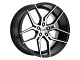 MACH Euro Concave ME.4 Glossy Black Machined Wheel; Rear Only; 20x10.5; 25mm Offset (08-23 RWD Challenger, Excluding Widebody)