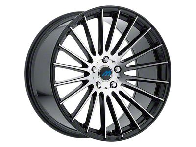 MACH Euro Concave ME.18 Glossy Black Machined Wheel; 20x8.5 (11-23 RWD Charger, Excluding Widebody)