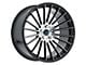 MACH Euro Concave ME.18 Glossy Black Machined Wheel; Rear Only; 20x10 (11-23 AWD Charger)