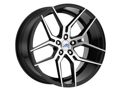 MACH Euro Concave ME.4 Glossy Black Machined Wheel; Rear Only; 20x10.5 (11-23 AWD Charger)