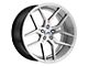 MACH Euro Concave ME.4 Hyper Silver Machined Wheel; Rear Only; 20x10.5 (11-23 RWD Charger, Excluding Widebody)