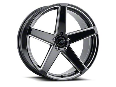 MACH Forged MF.15 Glossy Black Milled Wheel; Rear Only; 20x10.5 (06-10 RWD Charger)