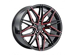 MACH Forged MF.6 Glossy Black with Red Face Wheel; 20x8.5; 15mm Offset (06-10 RWD Charger)