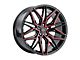 MACH Forged MF.6 Glossy Black with Red Face Wheel; 20x8.5 (07-10 AWD Charger)