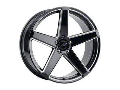 MACH Forged MF.15 Glossy Black Milled Wheel; Rear Only; 20x10.5 (11-23 AWD Charger)
