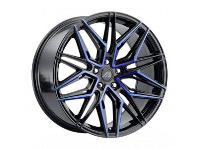 MACH Forged MF.6 Glossy Black with Blue Face Wheel; 20x8.5 (11-23 AWD Charger)