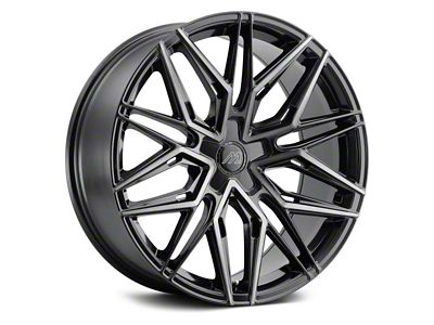 MACH Forged MF.6 Glossy Carbon Black Wheel; 20x8.5 (11-23 RWD Charger, Excluding Widebody)
