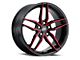 MACH Performance MP.51 Glossy Black with Red Face Wheel; 18x8 (07-10 AWD Charger)