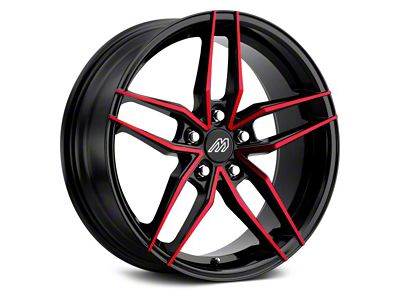 MACH Performance MP.51 Glossy Black with Red Face Wheel; 20x8.5 (07-10 AWD Charger)