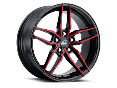 MACH Performance MP.51 Glossy Black with Red Face Wheel; 18x8 (11-23 AWD Charger)