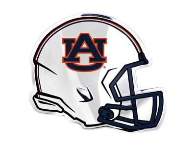 Auburn University Embossed Helmet Emblem; Blue and Orange (Universal; Some Adaptation May Be Required)