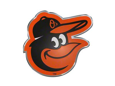 Baltimore Orioles Embossed Emblem; Orange (Universal; Some Adaptation May Be Required)