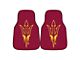 Carpet Front Floor Mats with Arizona State University Logo; Maroon (Universal; Some Adaptation May Be Required)