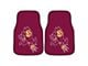 Carpet Front Floor Mats with Arizona State University Logo; Maroon (Universal; Some Adaptation May Be Required)