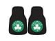 Carpet Front Floor Mats with Boston Celtics Logo; Green (Universal; Some Adaptation May Be Required)