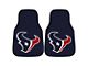 Carpet Front Floor Mats with Houston Texans Logo; Navy (Universal; Some Adaptation May Be Required)