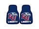 Carpet Front Floor Mats with Liberty University Logo; Blue (Universal; Some Adaptation May Be Required)