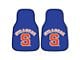 Carpet Front Floor Mats with Syracuse University Logo; Blue (Universal; Some Adaptation May Be Required)