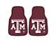 Carpet Front Floor Mats with Texas A&M University Logo; Maroon (Universal; Some Adaptation May Be Required)