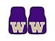 Carpet Front Floor Mats with University of Washington Logo; Purple (Universal; Some Adaptation May Be Required)