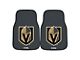 Carpet Front Floor Mats with Vegas Golden Knights Logo; Gray (Universal; Some Adaptation May Be Required)