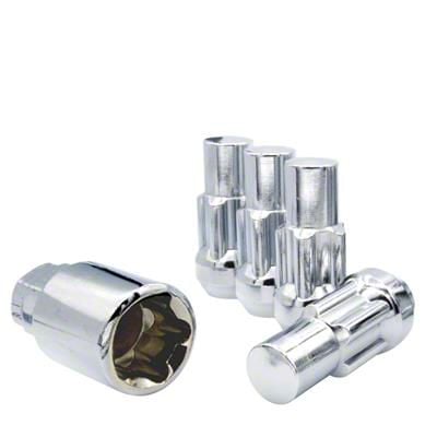 Chrome Acorn Wheel Locks; M14x1.5; Set of 5 (21-24 Mustang Mach E)