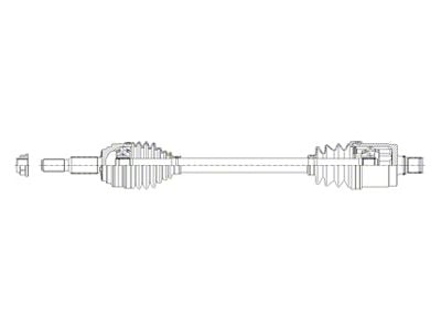 CV Axle Assembly; Front Passenger Side (21-25 Mustang Mach-E)