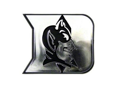 Duke University Molded Emblem; Chrome (Universal; Some Adaptation May Be Required)