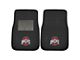 Embroidered Front Floor Mats with Ohio State University Logo; Black (Universal; Some Adaptation May Be Required)