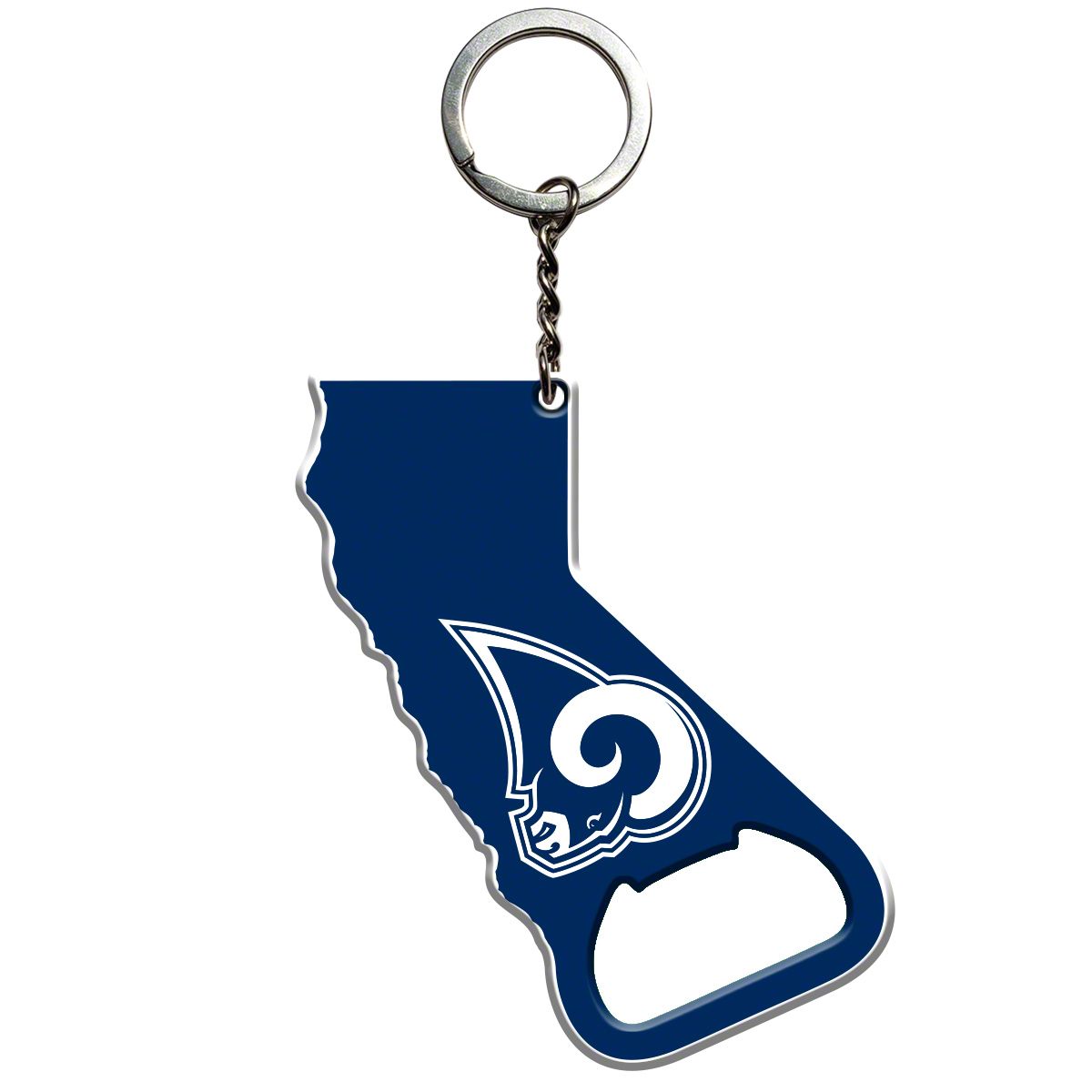 Mach-E Keychain Bottle Opener with Los Angeles Rams Logo; Blue - Free ...