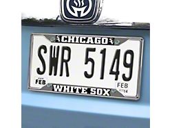 License Plate Frame with Chicago White Sox Logo; Black (Universal; Some Adaptation May Be Required)