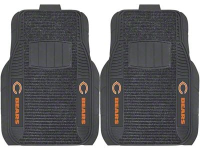 Molded Front Floor Mats with Chicago Bears Logo (Universal; Some Adaptation May Be Required)