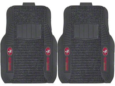 Molded Front Floor Mats with San Francisco 49ers Logo (Universal; Some Adaptation May Be Required)