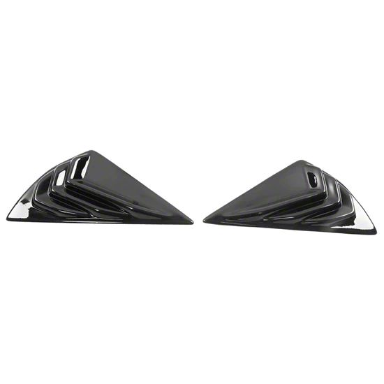 Mach-E Side Window Louver Scoops; Gloss Black (21-24 Mustang Mach-E ...