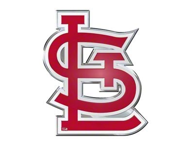 St. Louis Cardinals Embossed Emblem; Red (Universal; Some Adaptation May Be Required)