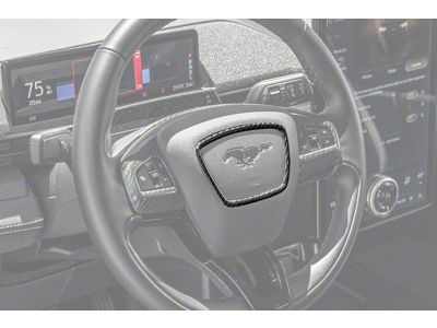 Steering Wheel Trim; Carbon Fiber (21-24 Mustang Mach-E)