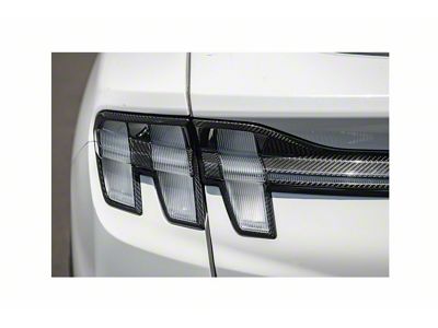 Tail Light Bezels; Carbon Fiber (21-24 Mustang Mach-E)