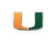 University of Miami Embossed Emblem; Green and Orange (Universal; Some Adaptation May Be Required)