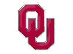 University of Oklahoma Embossed Emblem; Crimson (Universal; Some Adaptation May Be Required)
