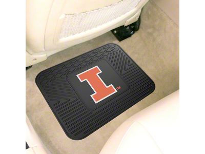 Utility Mat with University of Illinois Logo; Black (Universal; Some Adaptation May Be Required)