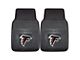 Vinyl Front Floor Mats with Atlanta Falcons Logo; Black (Universal; Some Adaptation May Be Required)