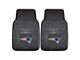 Vinyl Front Floor Mats with New England Patriots Logo; Black (Universal; Some Adaptation May Be Required)