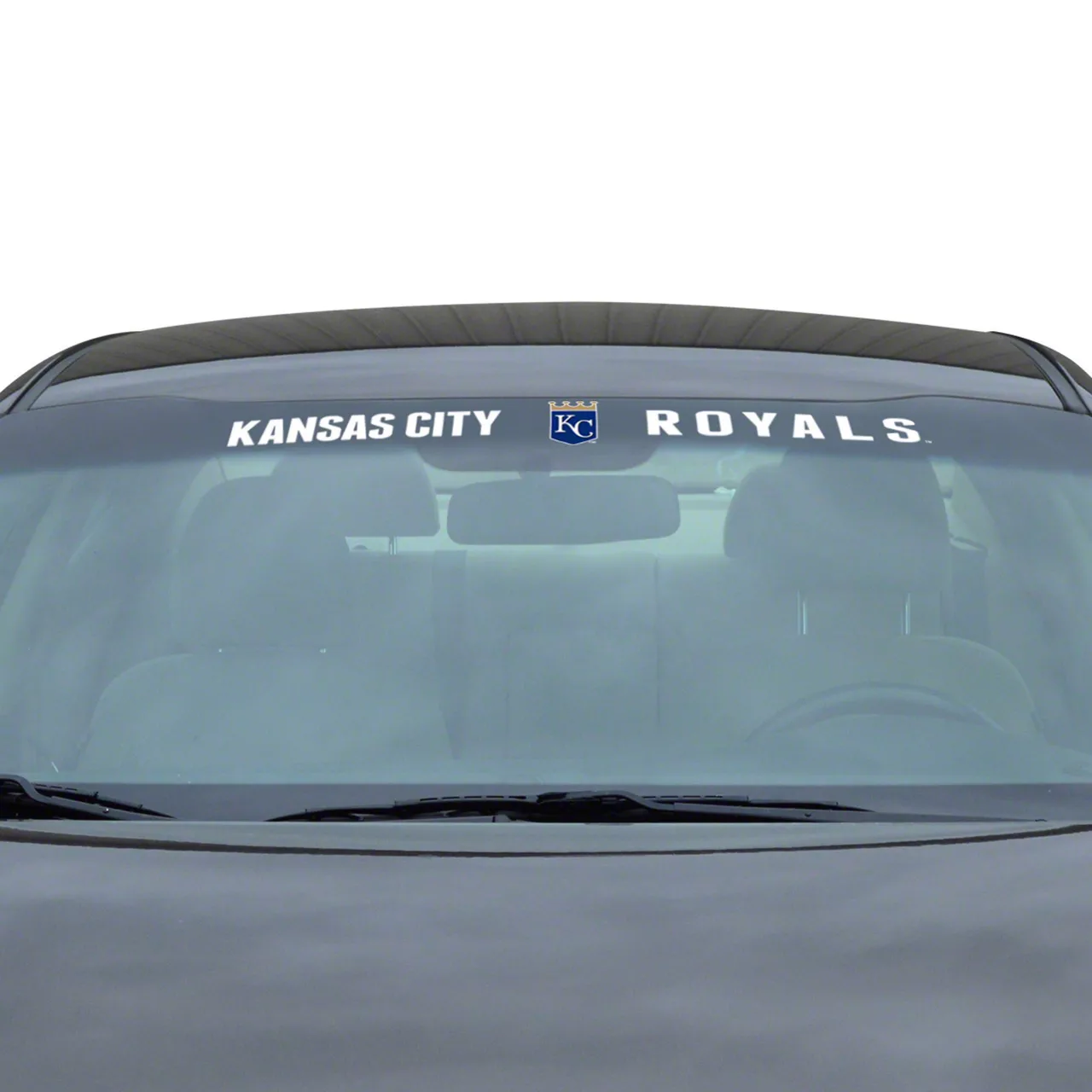 Mach-E Windshield Decal with Kansas City Royals Logo; White (Universal ...