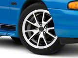 FR500 Style Gloss Black Machined Wheel; 17x9; 30mm Offset (94-98 Mustang)