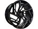 Marquee Wheels M1002 Gloss Black Milled Wheel; Rear Only; 20x10.5 (06-10 RWD Charger)